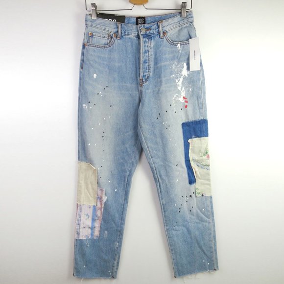 BDG Boho Patchwork High-Waist Slim Straight Jean Size 28 - Picture 6 of 15
